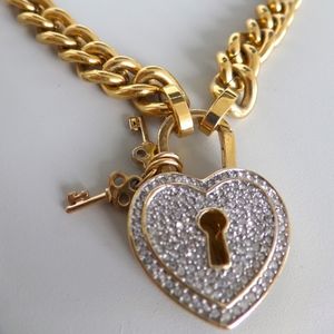 Silver Crystal Juicy Couture Gold Necklace